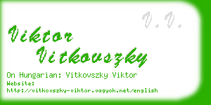 viktor vitkovszky business card
